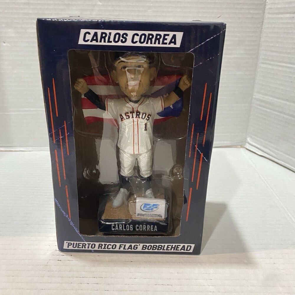 Carlos Correa with Pueto Rico Flag bobblehead Houston Astros Take It Back NIB